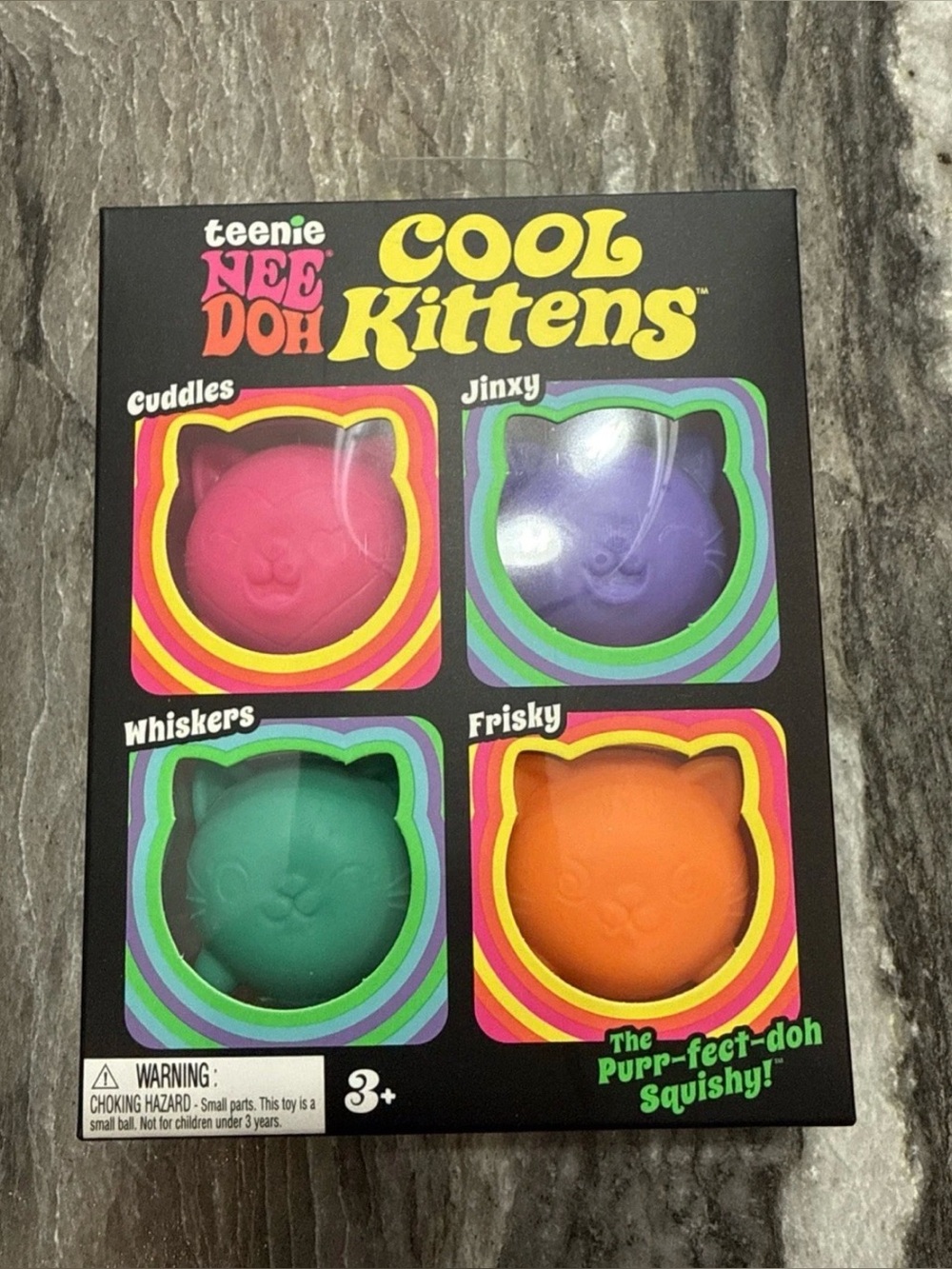 Schylling Teenie Nee Doh Cool Kittens 4 pack. Authentic/ new in box